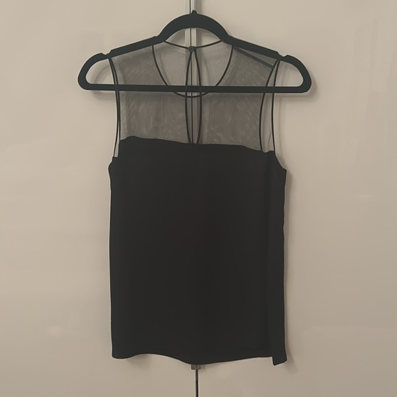 Black Sleeveless Sheer Top - Picture 2 of 3